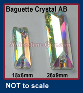 RG Baguette Sew On Crystal AB